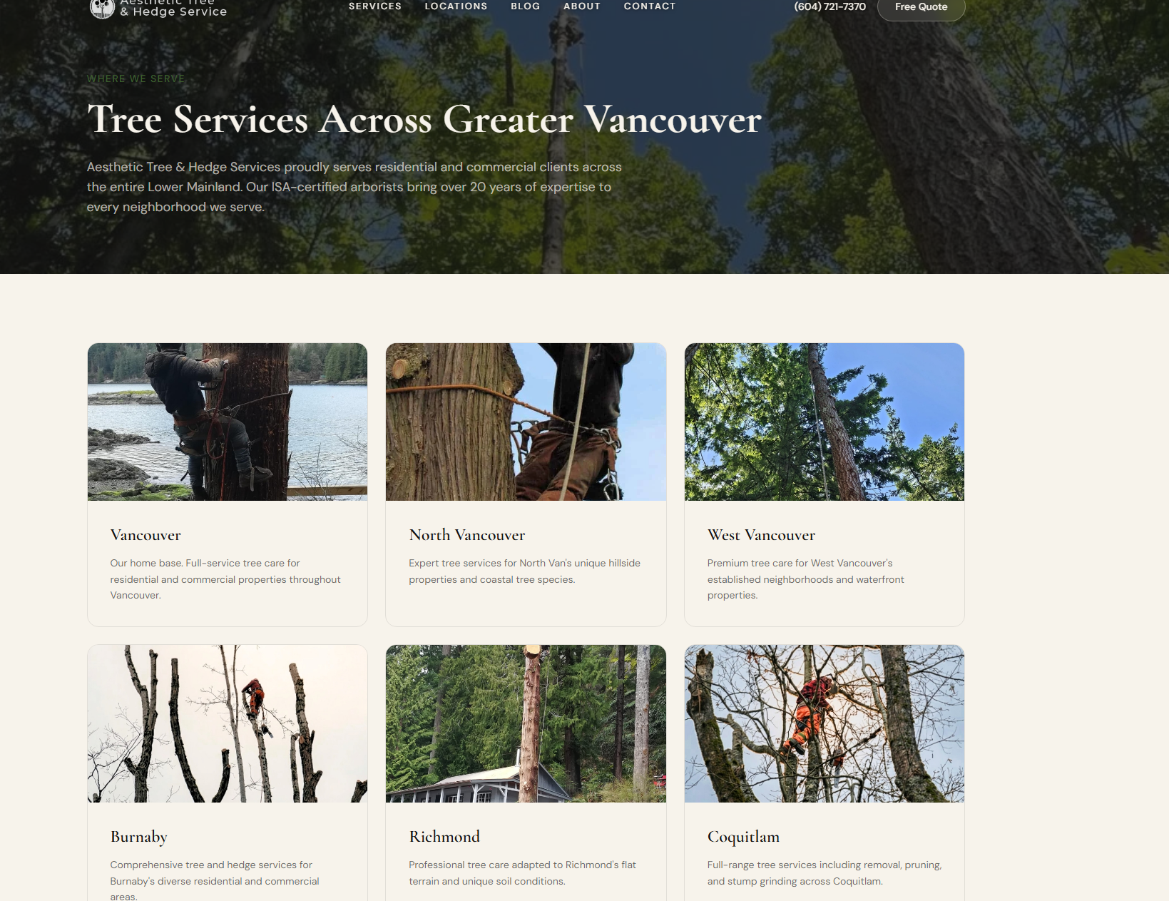 Tree Care SEO & Website Rebuild screenshot 1