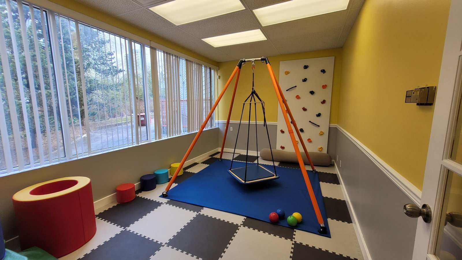 Occupational therapy equipment in use at the KidStart clinic